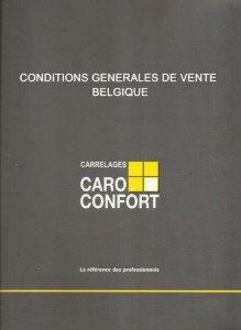 Télécharger les conditions générales de vente Belgique