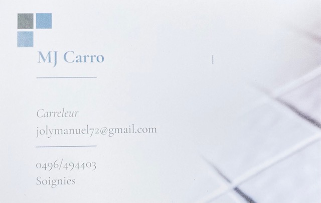 carte de visite MJ CARRO